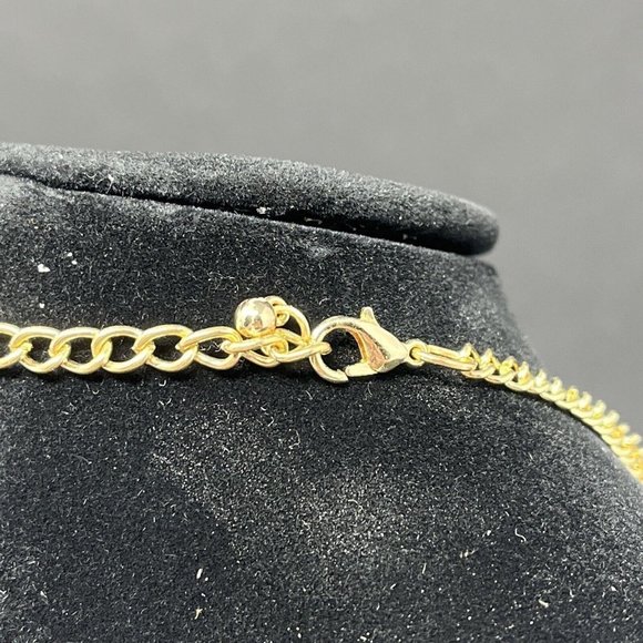 Two Tone Bar Necklace Gold Tone‎ Chain Unbranded And Unmarked - Picture 3 of 8